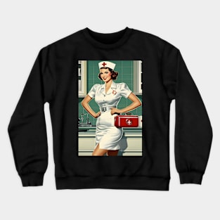 Beautiful retro nurse Crewneck Sweatshirt